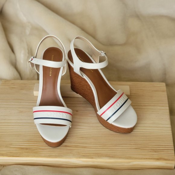 Tommy Hilfiger Shoes - NWOT - Tommy Hilfiger Red White and Blue Wedges - 8M